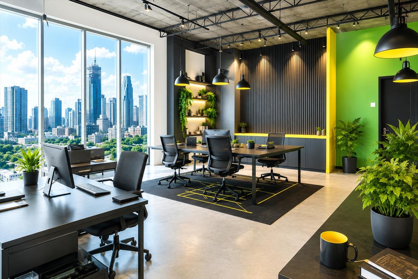 Espacio de trabajo creativo del estudio