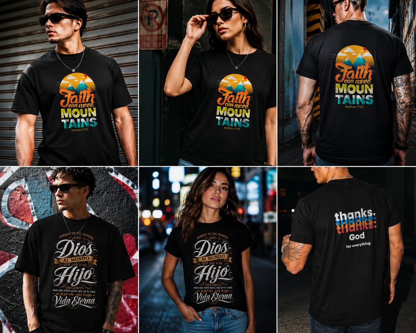 Colección de camisetas estampadas (imagen conceptual)